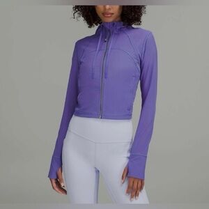 NEW!! Lululemon Nulu Mesh Cropped Define Jacket Coat Charged Indigo NWOT Size 4